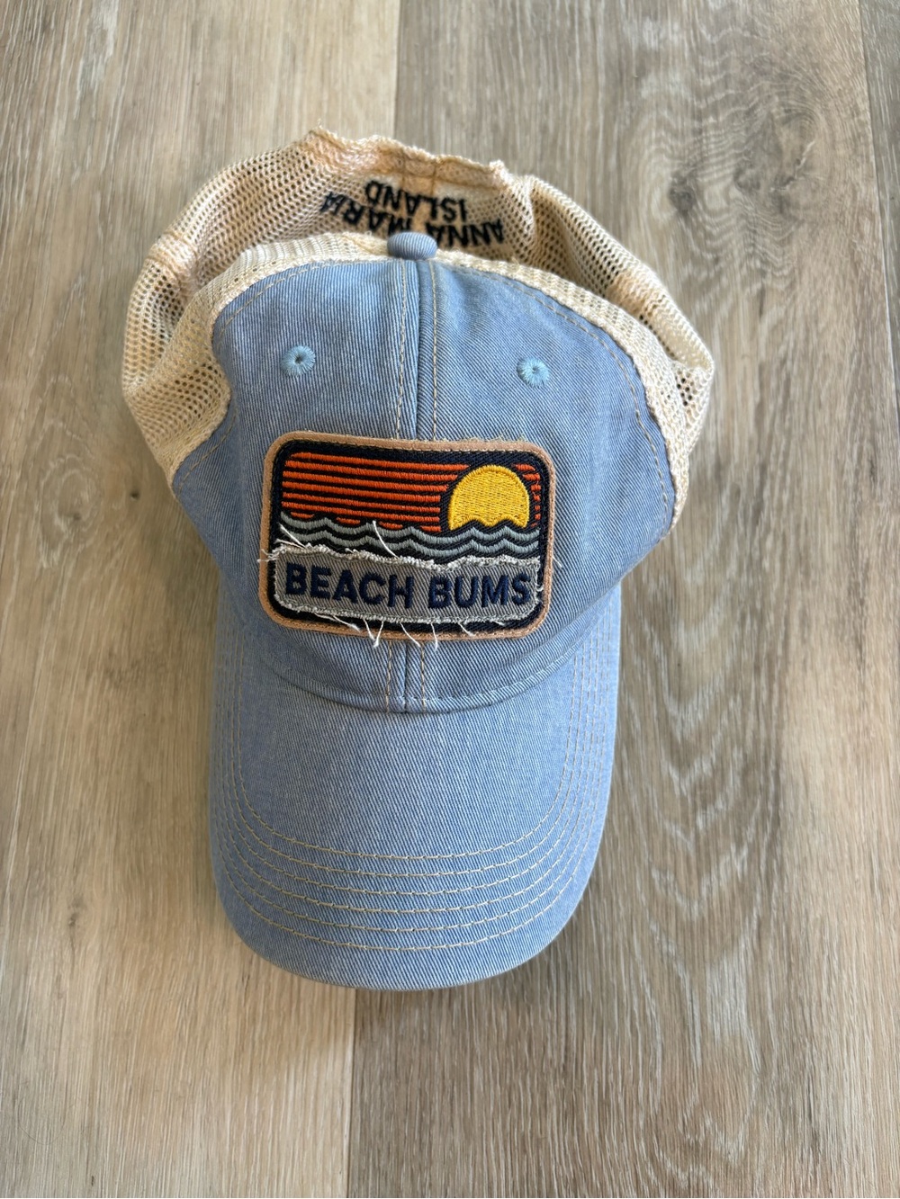 Beach Bums Anna Maria Island Light Blue Cotton Trucker Hat